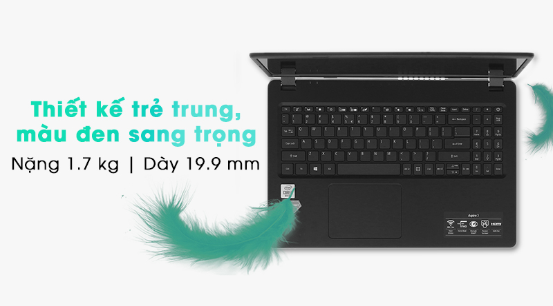 Acer Aspire 3 mang trong mình một thiết kế trang nhã 