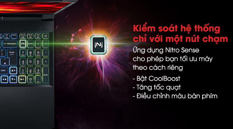 Laptop Acer Nitro 5 AN515 55 58A7 i5 (NH.Q7RSV.002) - công nghệ Nitro Sense