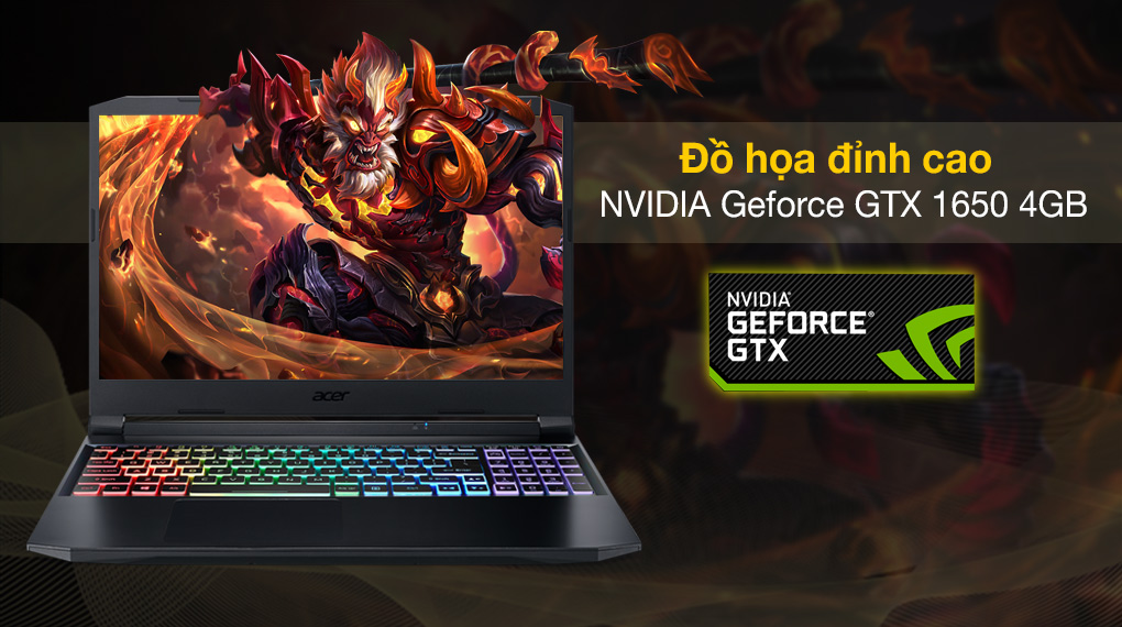 Acer Nitro 5 Gaming AN515 45 R6EV R5 5600H (NH.QBMSV.006) - Card đồ hoạ