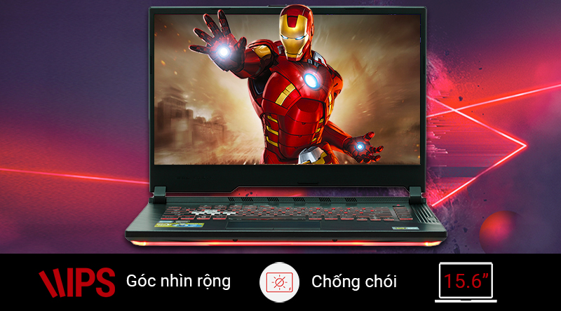 Laptop gaming ASUS ROG G531GD có màn hình 15.6 inch Full HD (1920 x 1080) 